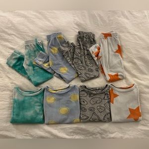 LOT of 2 piece Cat & Jack snuggly soft velour pajama sets 5T